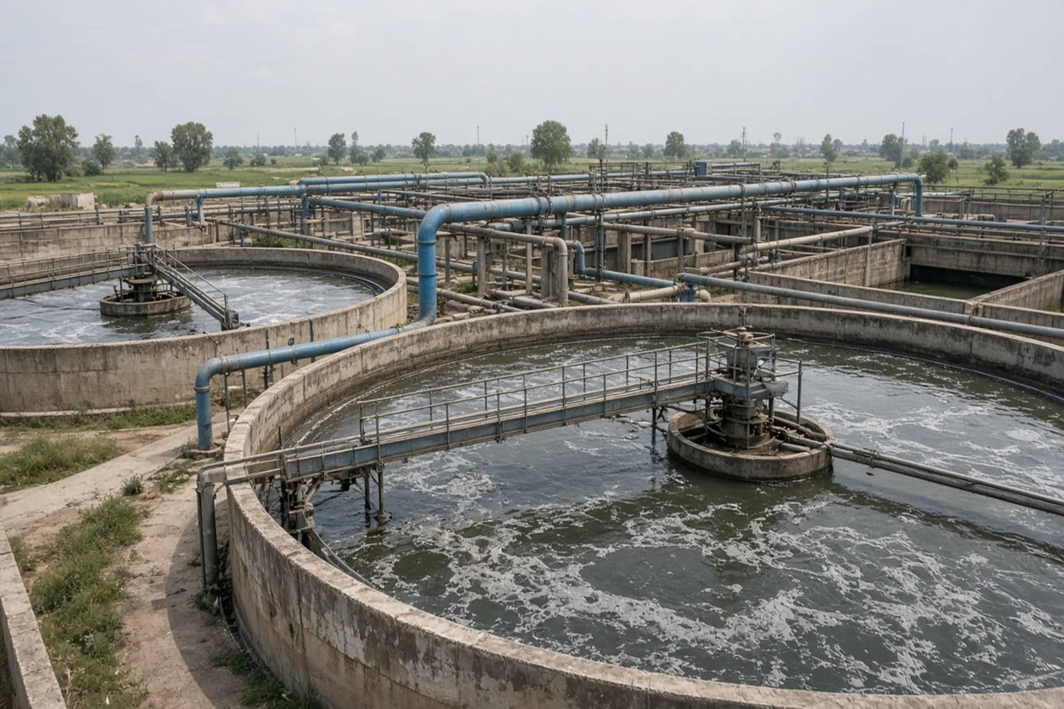 Sewage treatment plant infrastructure in Gurugram