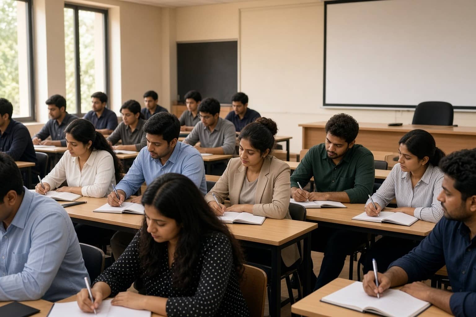 Representational illustration of MBA counselling candidates checking institute vacant-seat lists