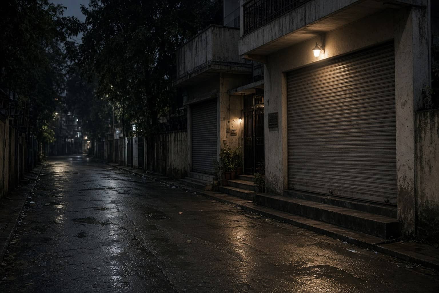 Residential street in Gurugram Sector area evening investigation scene