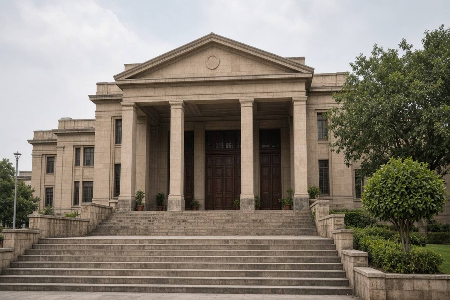 Court building exterior in Gurugram district judiciary complex