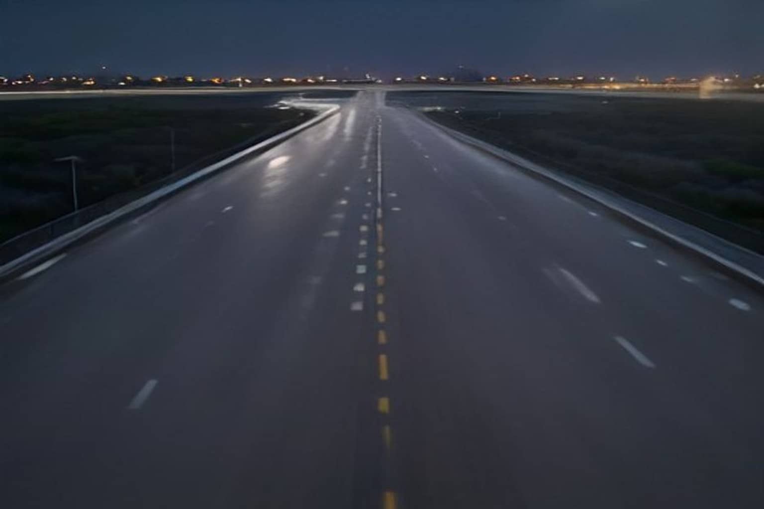 Service road traffic near Dwarka Expressway Gurugram after night accident
