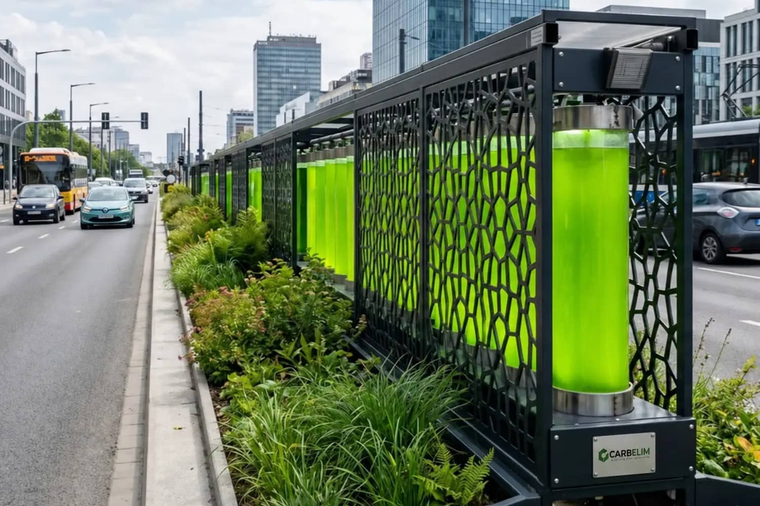 Carbelim explained: microalgae towers and AirForest clean-air hardware from Chennai