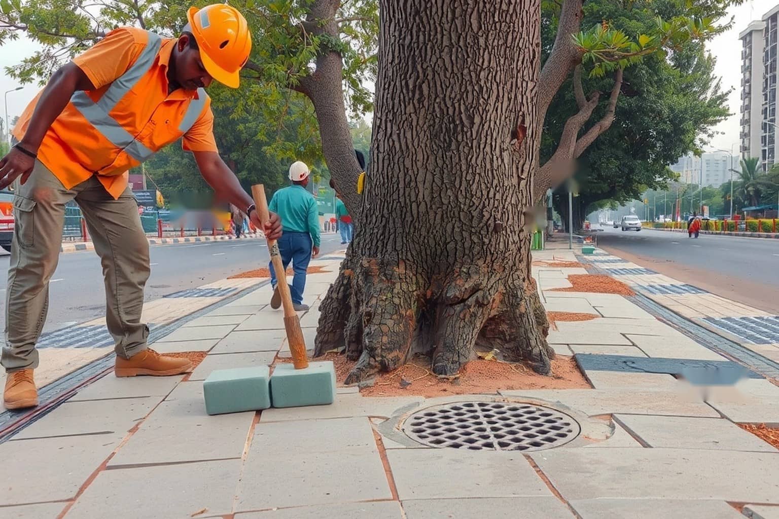 GMDA Sets Daily Footpath Repair Targets, Trees to Stay