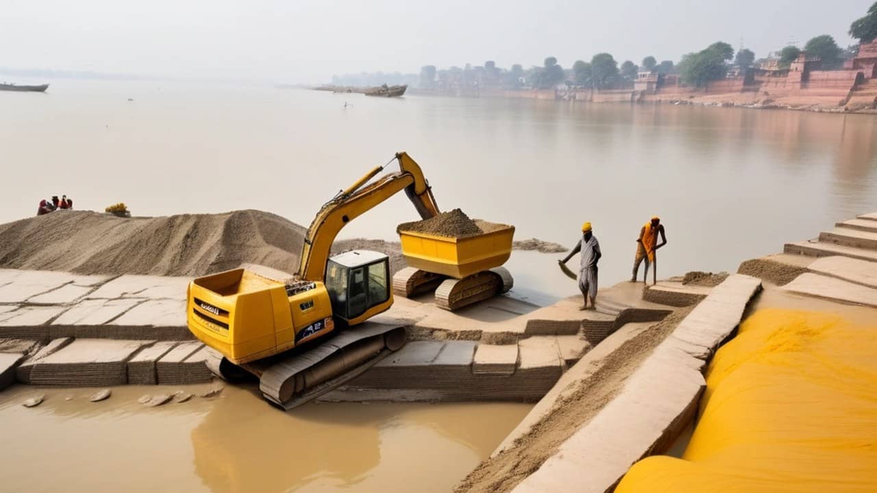 Ganga Recedes, Silt Stays: Municipal Teams Work JCBs and Pumps From Assi to Rajghat