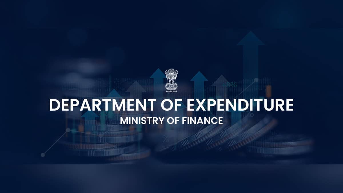 The Department of Expenditure website banner identifies the ministry department that issues central DA orders.