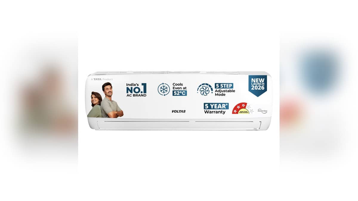 Square official product image of the Voltas 123INV Vectra Elegant split air conditioner