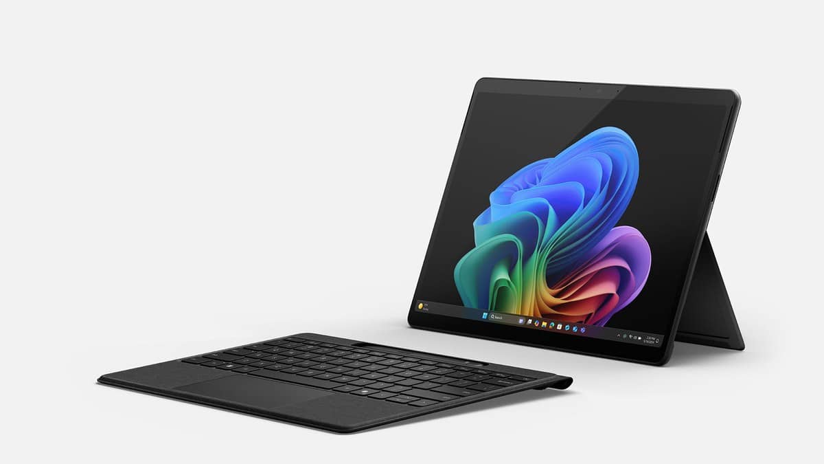Landscape official image of Surface Pro 11th Edition with its keyboard detached