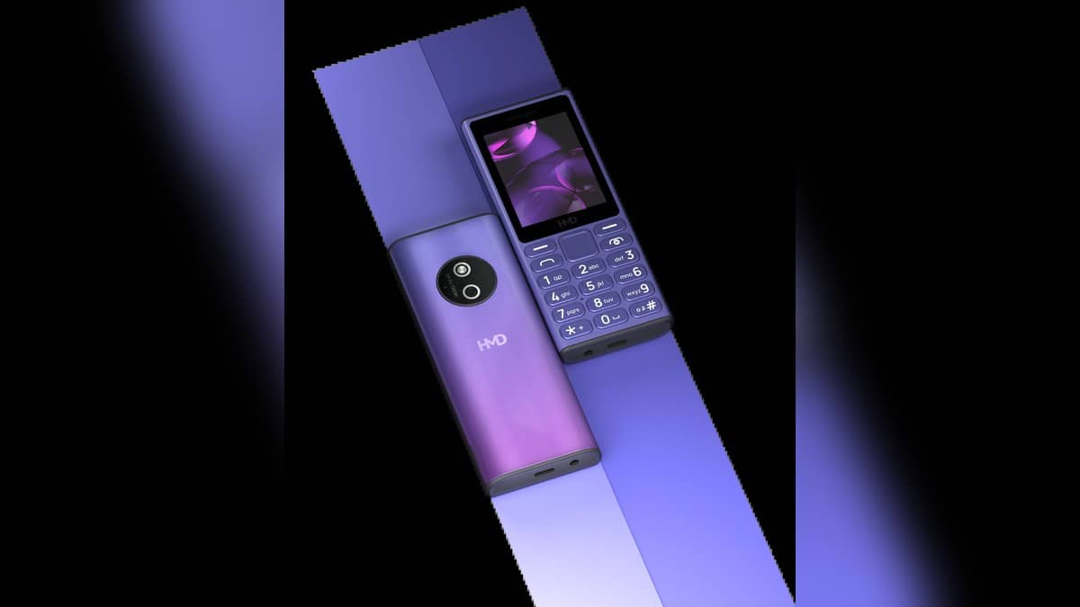 Landscape official HMD 110 4G product hero showing the keypad phone