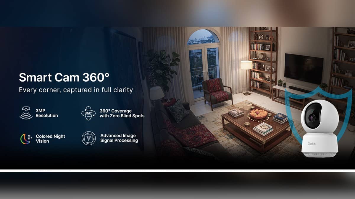 Qubo Smart Cam 360 3MP price: Rs 2,789